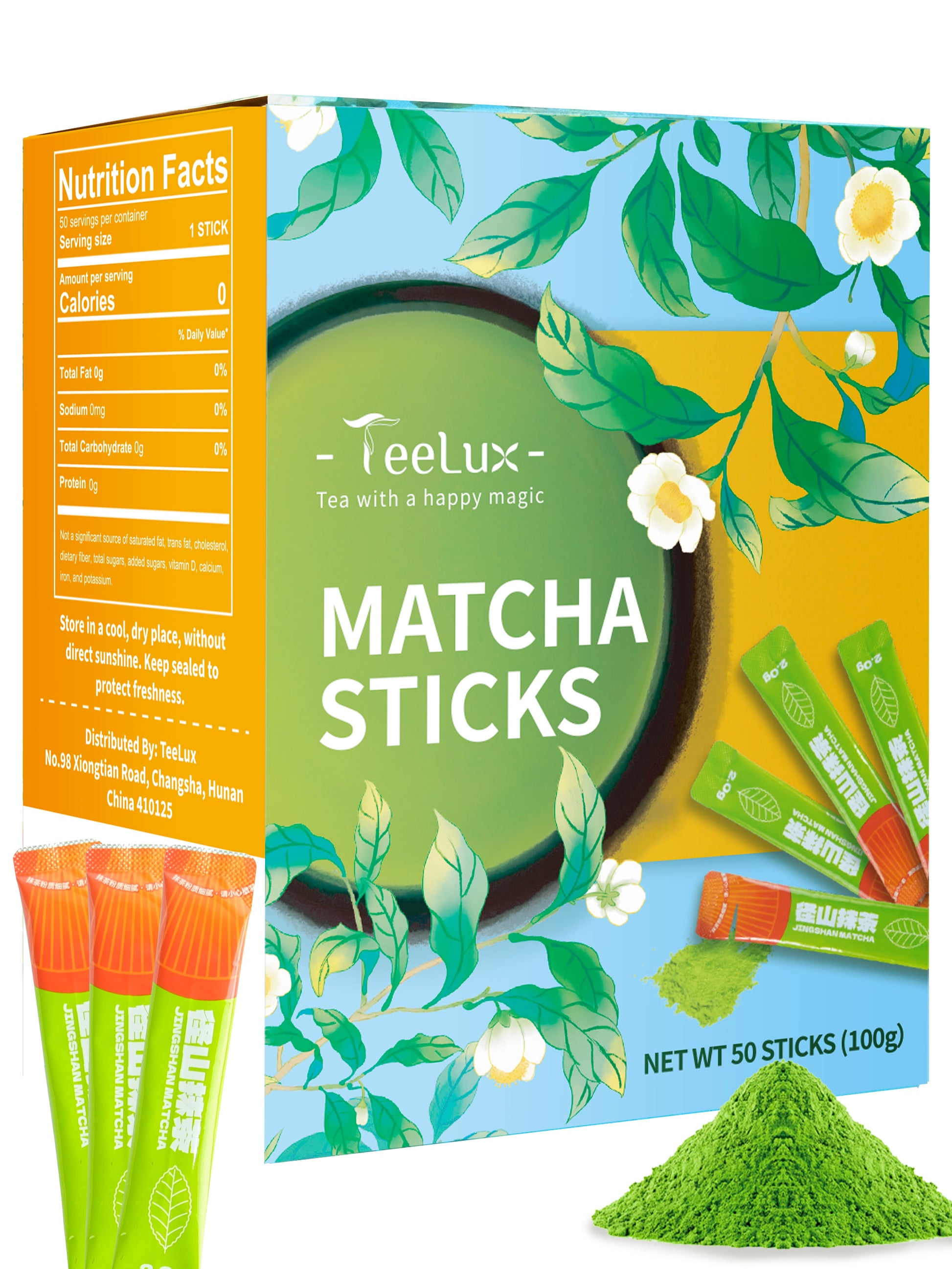 Matcha Green Tea Powder, First Harvest Culinary Grade Matcha Single Serve Packets, 50 Count